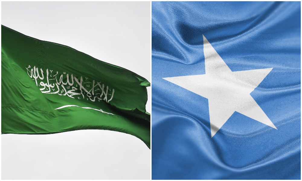 The flags of Saudi Arabia and Somalia. (File/AFP)