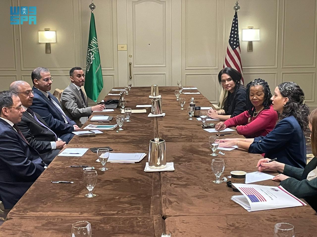 Talks were held in America between Saudi Education Minister Yousef Al-Benyan and US officials and investors from Feb. 6 to 10. (SPA)