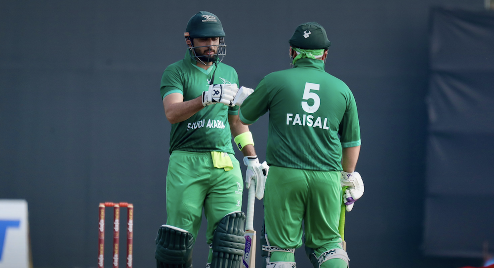 Saudi Arabia faced Thailand in both teams’ second match of the T20 quadrangular series in Bangkok and ran out winners by five wickets in a tightly contested affair. (X/@cricketsaudi)