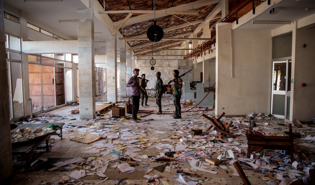 A statement said the EHRC had confirmed “the identity of at least 45 civilians who were extrajudicially killed by government security forces” in the town of Merawi for allegedly supporting an ethnic Amhara militia known as Fano. (AFP/File)