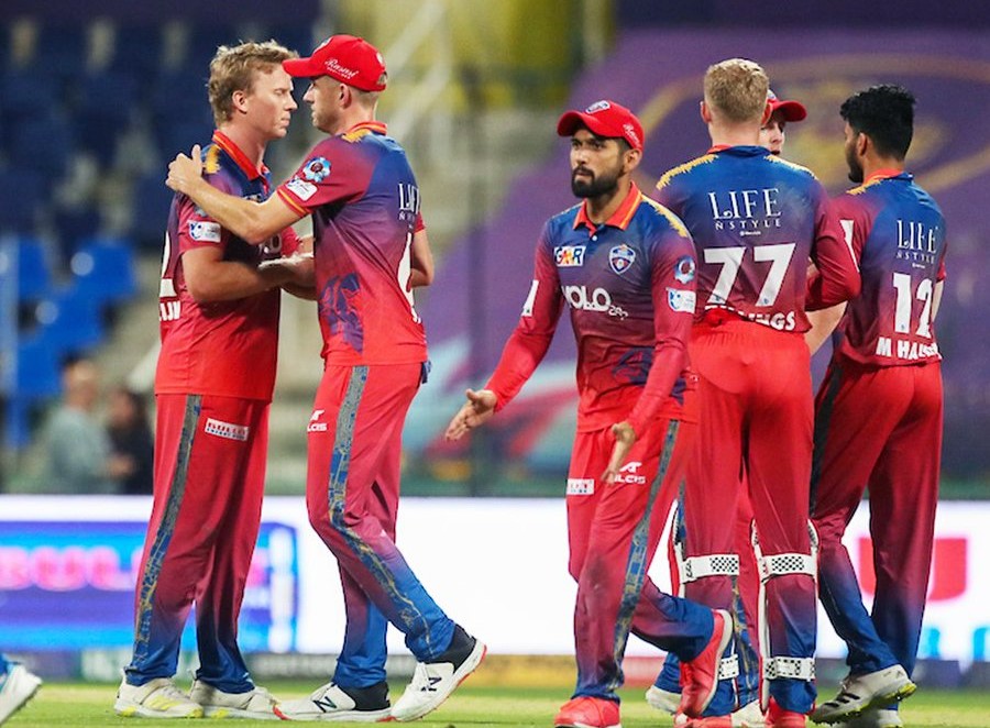 The Dubai Capitals secured a spot in Qualifier 2 with a commanding 85-run victory over the Abu Dhabi Knight Riders at Zayed Cricket Stadium in Abu Dhabi. (X/@ILT20Official)