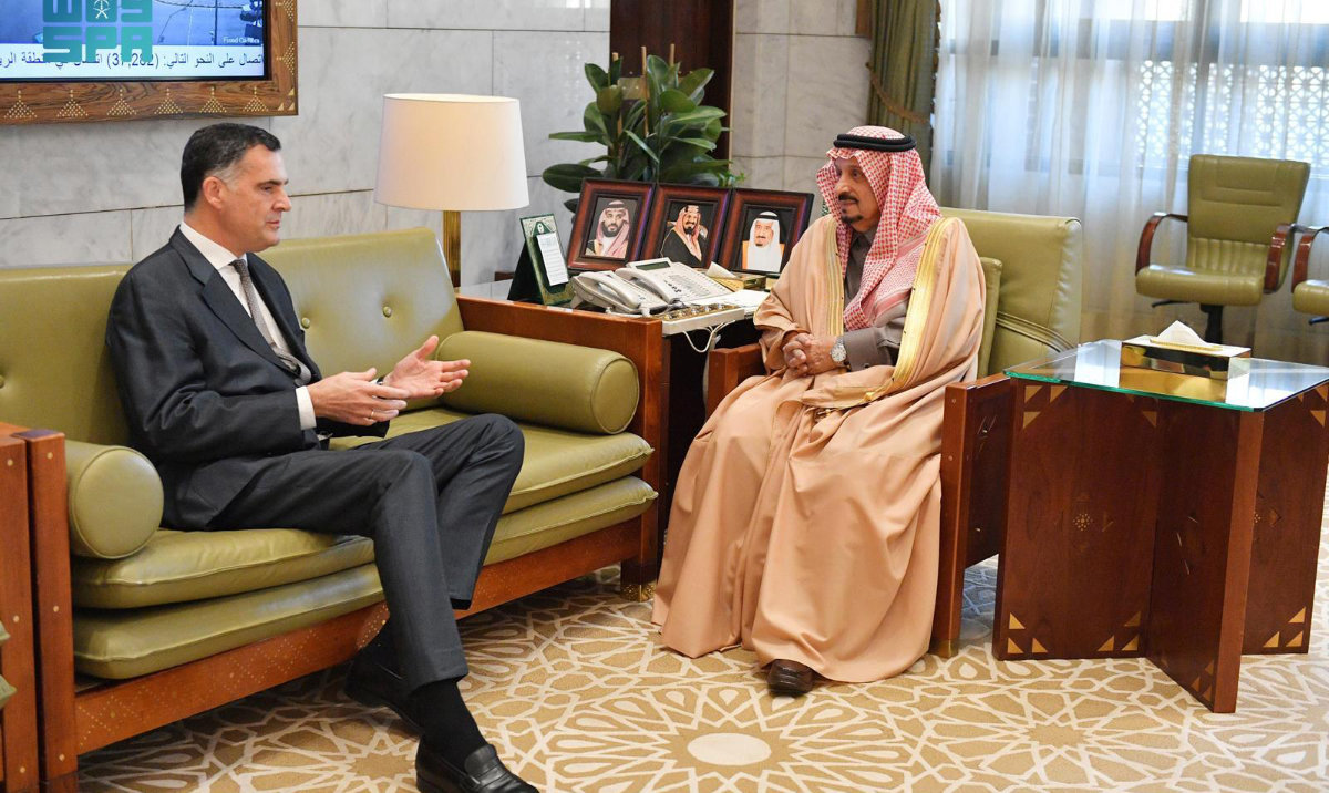 Riyadh governor receives EU ambassador to Saudi Arabia
