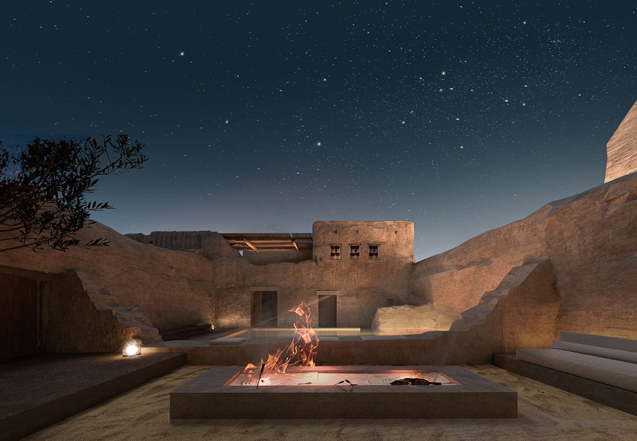 Egyptian architect Shahira Fahmy reconstructed an existing archaeological site — Dar Tantora The House Hotel in AlUla Old Town historical village. (Supplied)