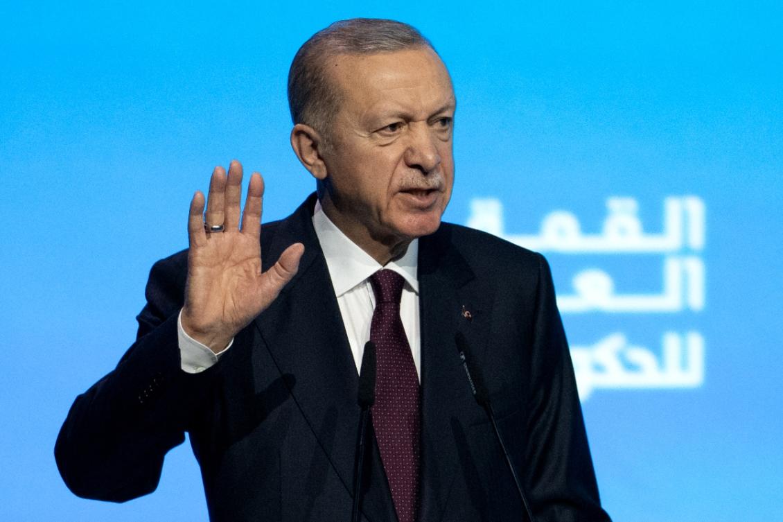 Turkiye’s President Tayyip Erdogan expressed his ongoing willingness to mediate between Russia and Ukraine for a “fair” peace between the two countries. (AFP)