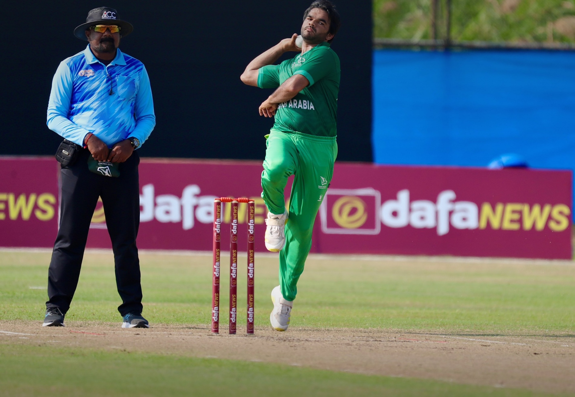 The next over bowled by Atiq-ur-Rehman took a different course as he claimed two wickets in two balls (SACF)