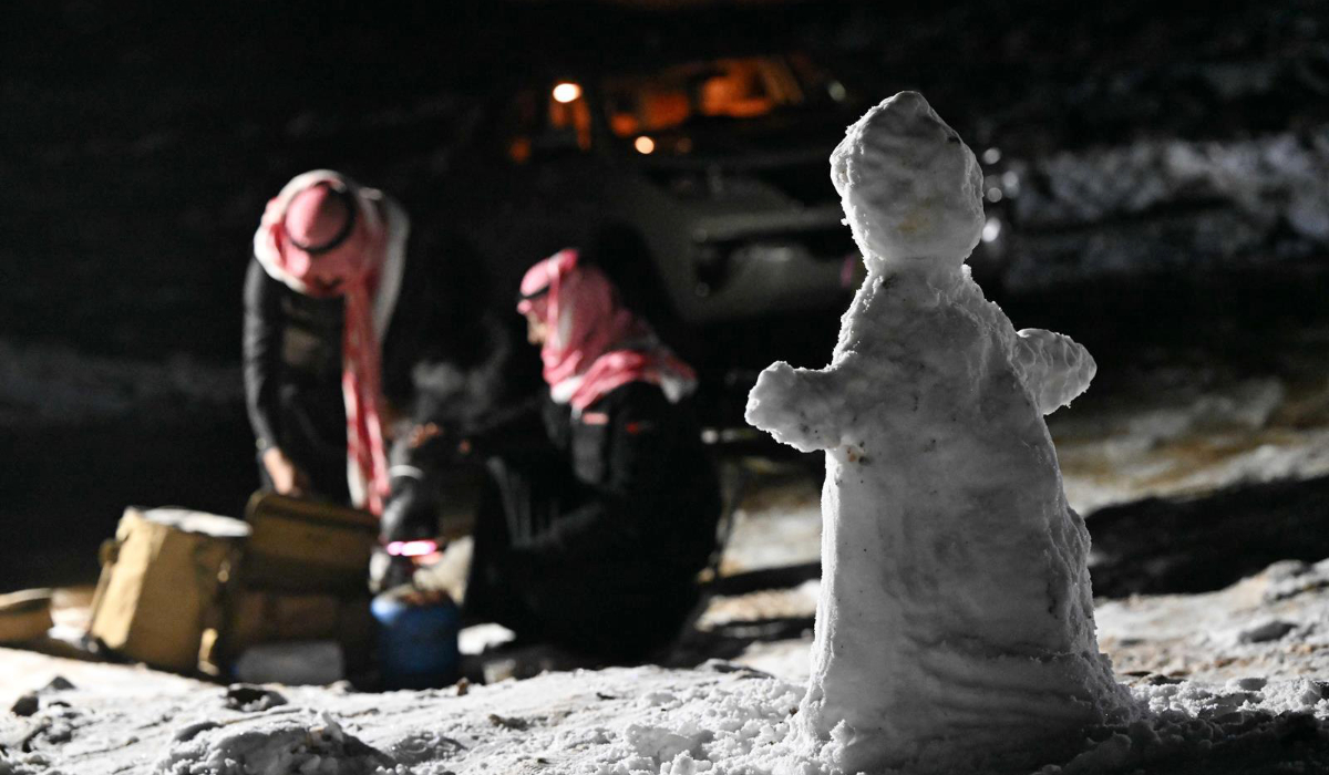 Snow creates winter wonderland at Tabuk mountains