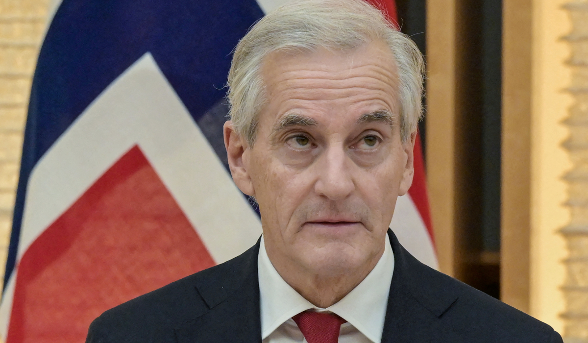 Norway's Prime Minister Jonas Gahr Store speaks to the media after a bilateral meeting with Japan's Prime Minister Fumio Kishida at his official residence in Tokyo, Japan, on December 7, 2023. (REUTERS)
