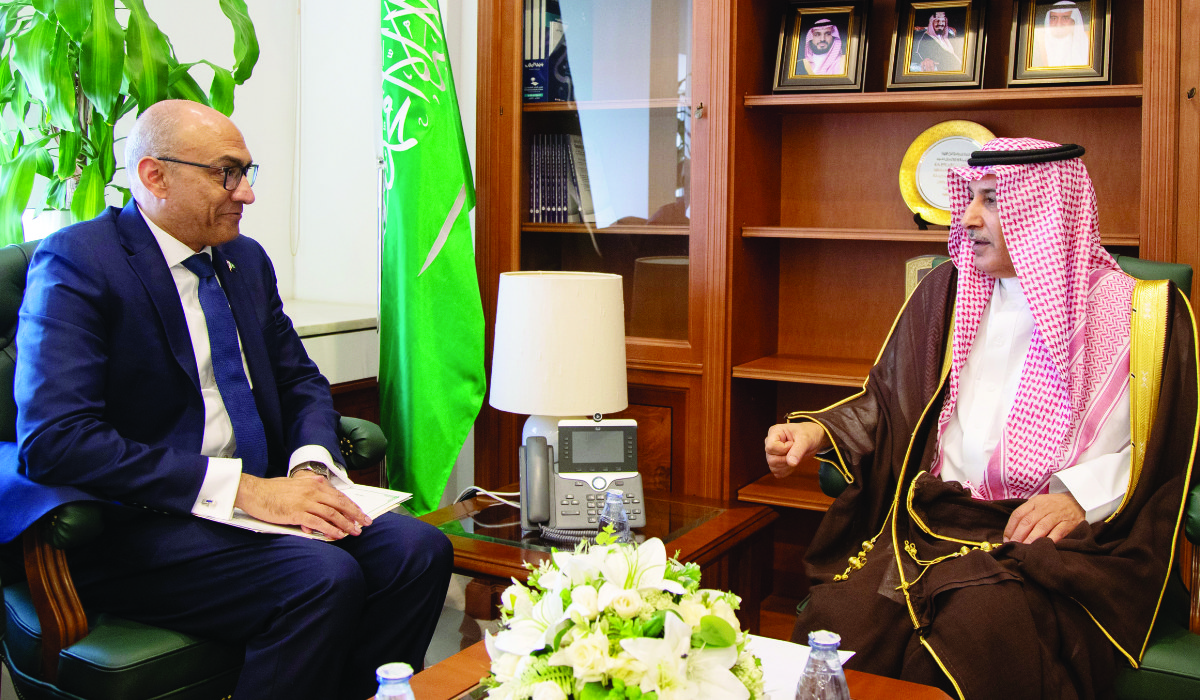 Saud Al-Sati holds talks with Ahmed Farooq in Riyadh. (Supplied)