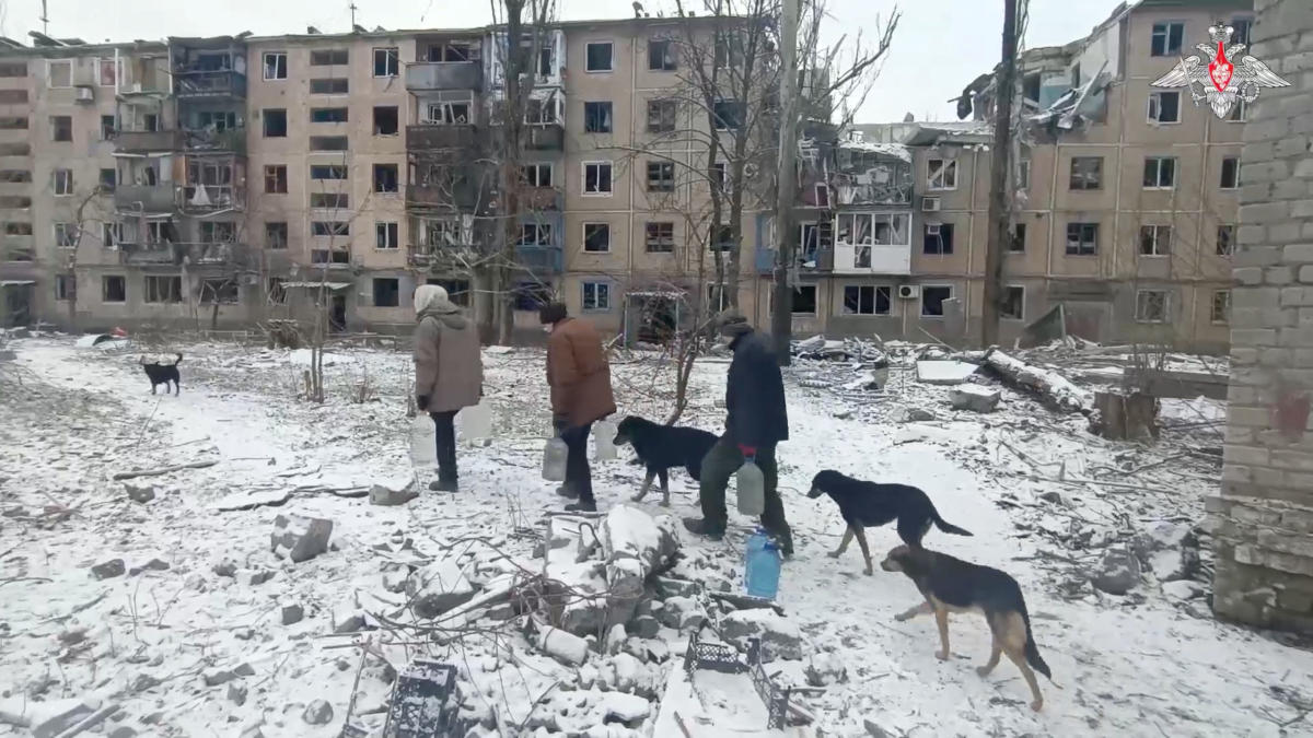 The United Nations overall says it needs $4.2 billion this year to provide humanitarian aid in Ukraine and to refugees who have fled. (Russian Defense Ministry via Reuters)