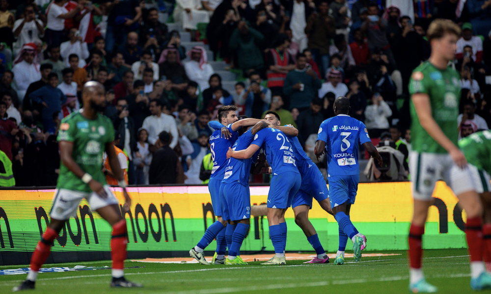 Al-Hilal won 2-0 at Al-Ettifaq on Monday to restore their seven-point lead above Al-Nassr at the top of the Roshn Saudi League. (X/@AlHilal_FC)
