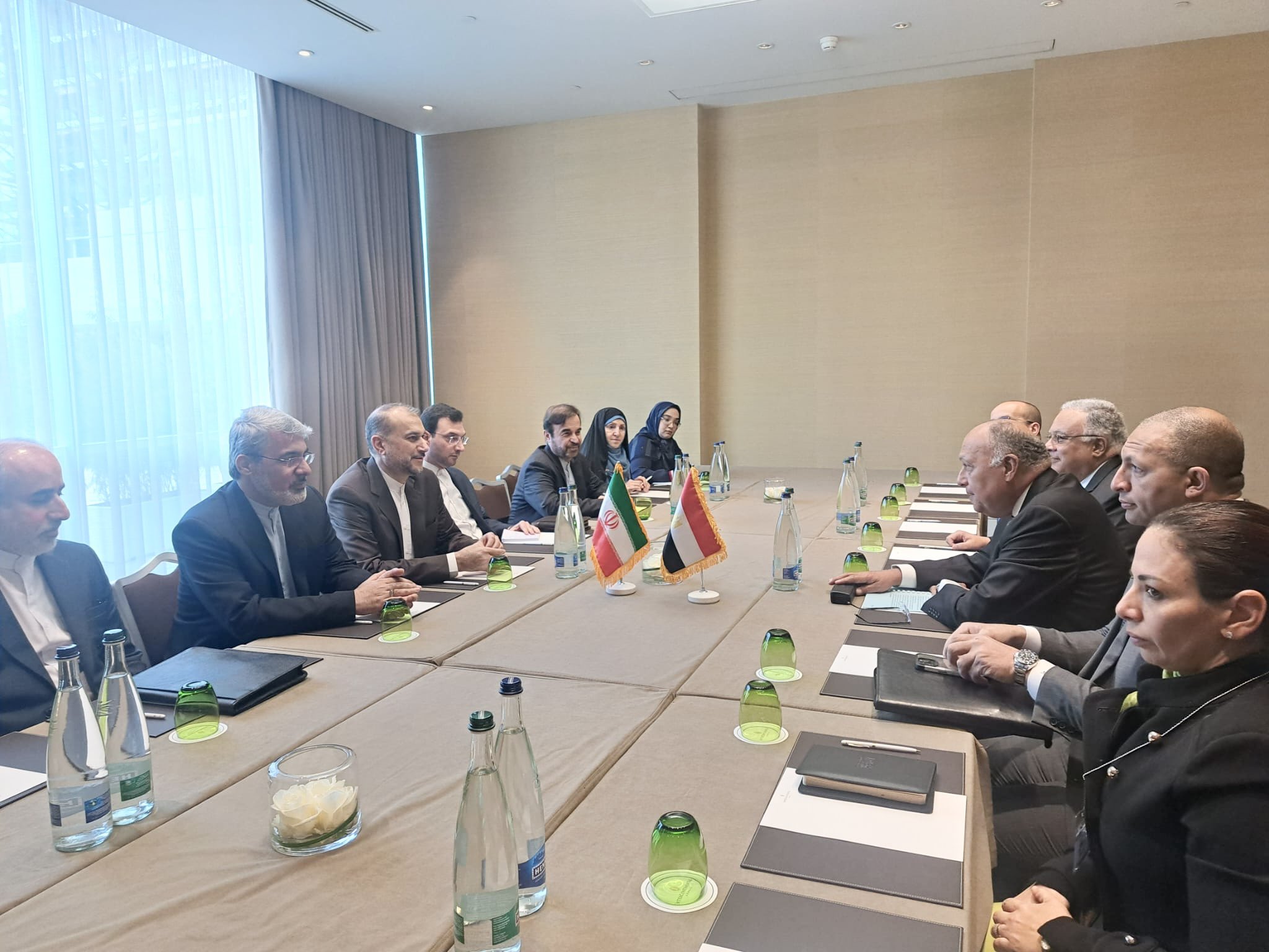The officials delved into bilateral relations between Egypt and Iran. (@MfaEgypt)