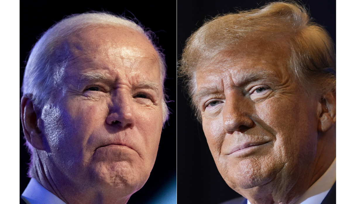 This combo image shows President Joe Biden, left, Jan. 5, 2024, and Republican presidential candidate former President Donald Trump, right, Jan. 19, 2024. (AP)