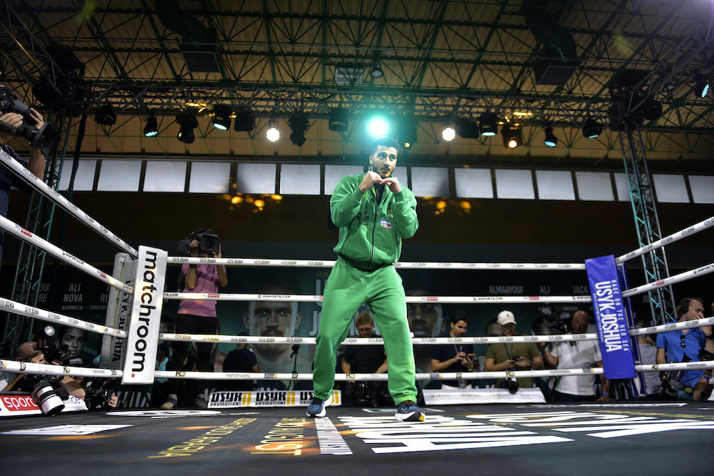 For Ziyad Almaayouf, Knockout Chaos at Kingdom Arena on March 8 will provide a platform to extend his so far perfect record of 4-0. (AFP file photo)