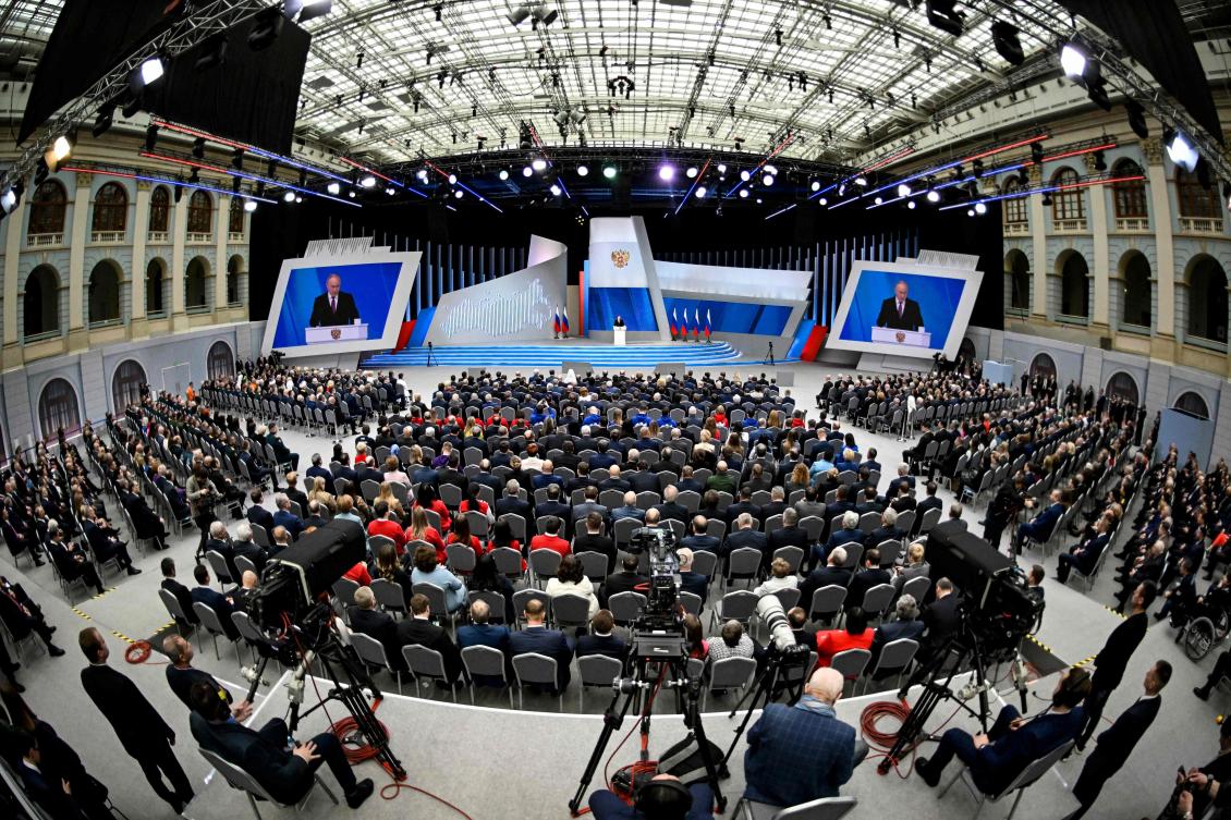 Russian President Vladimir Putin prefaced his nuclear warning with a specific reference to an idea of European NATO members sending ground troops to Ukraine. (AFP)