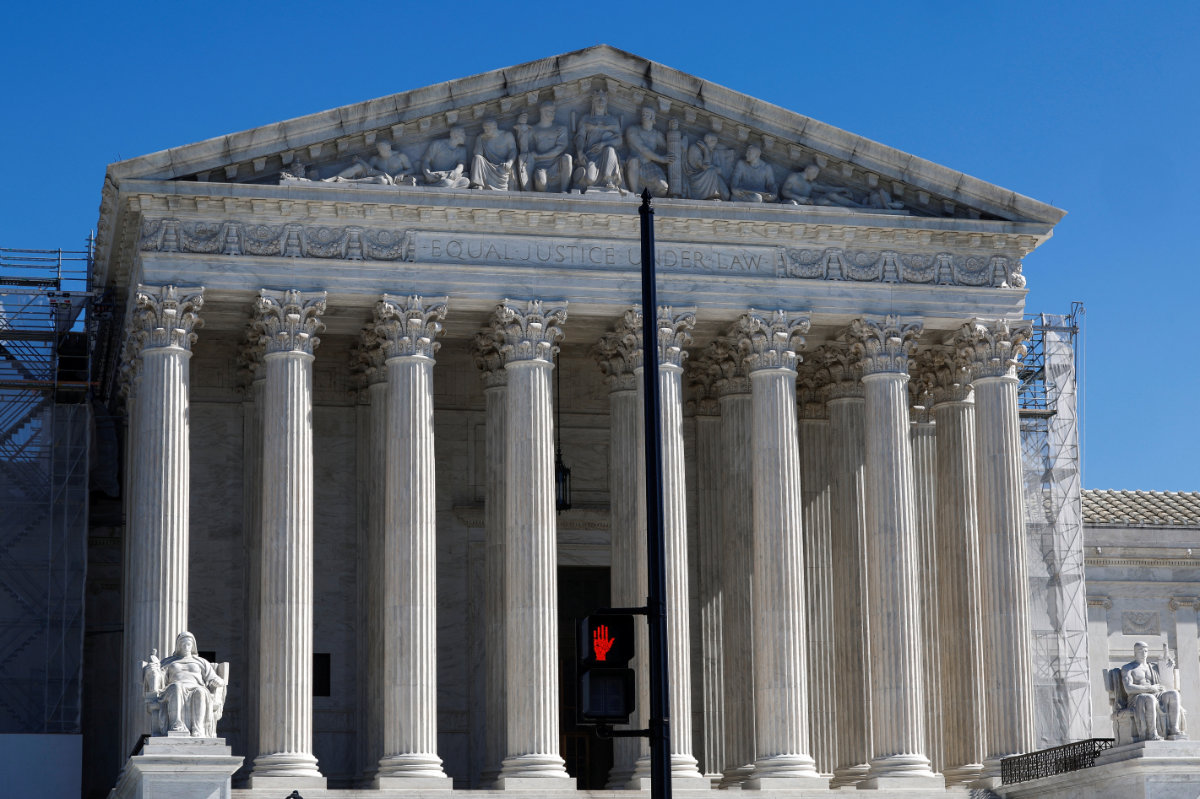 A view of the US Supreme Court building in Washington, DC. (REUTERS)