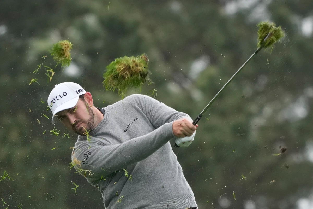 Patrick Cantlay hits his fairway shot on the 10th hole during the first round of the AT&T Pebble Beach Pro-Am golf tournament at Spyglass Hill Golf Course Thursday. (USA TODAY Sports)