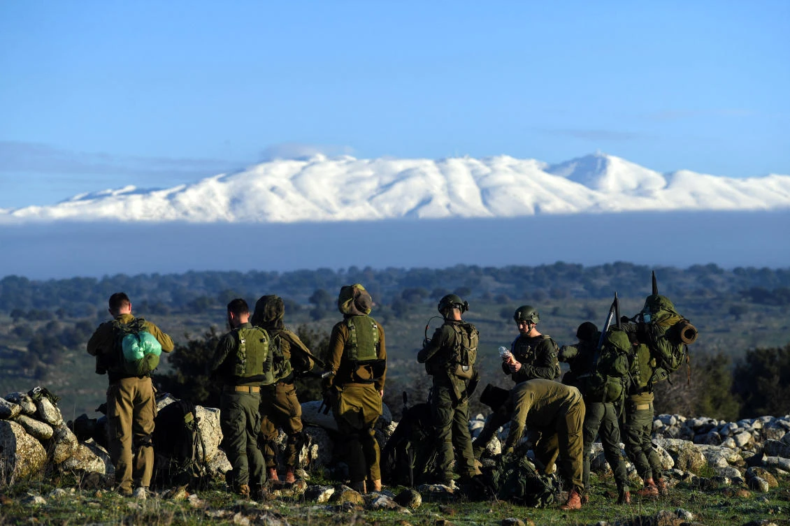 Israeli missiles launched from the Golan Heights. (FILE/REUTERS)