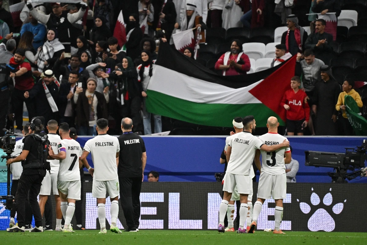 Palestine lost 2-1 to hosts and holders Qatar in the round of 16. (AFP)