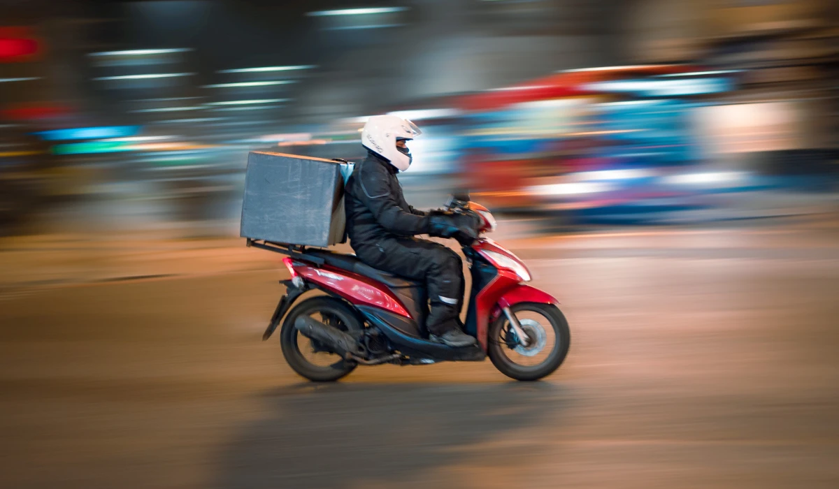 The increasing number of food delivery riders has increased the frequency of traffic crashes involving riders. (Supplied)