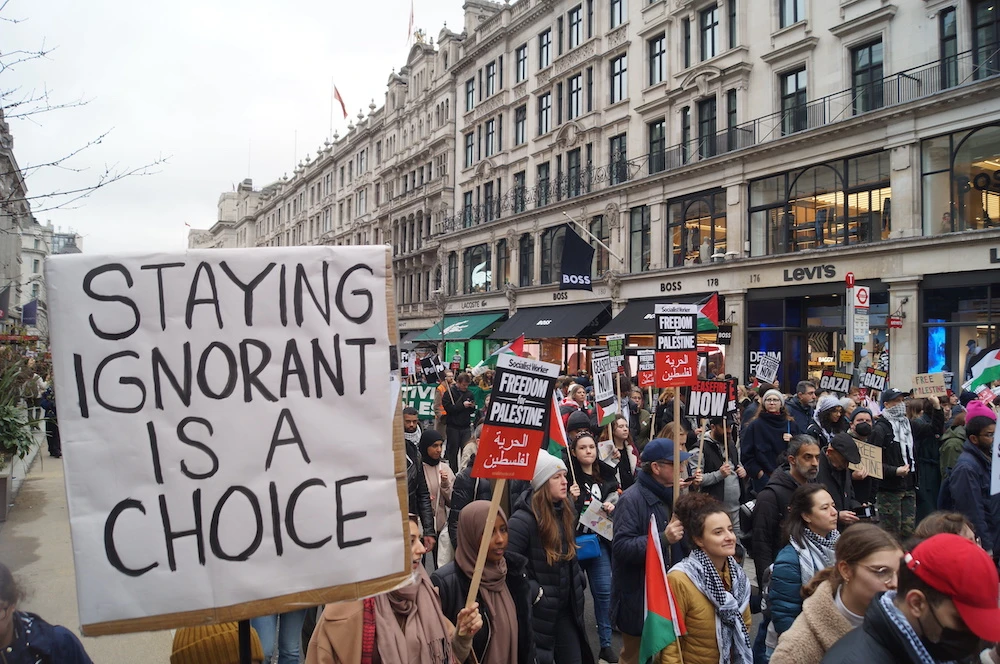 Pro-Palestinian demonstrators in London call on UK government to end complicity with Israel’s genocide in Gaza