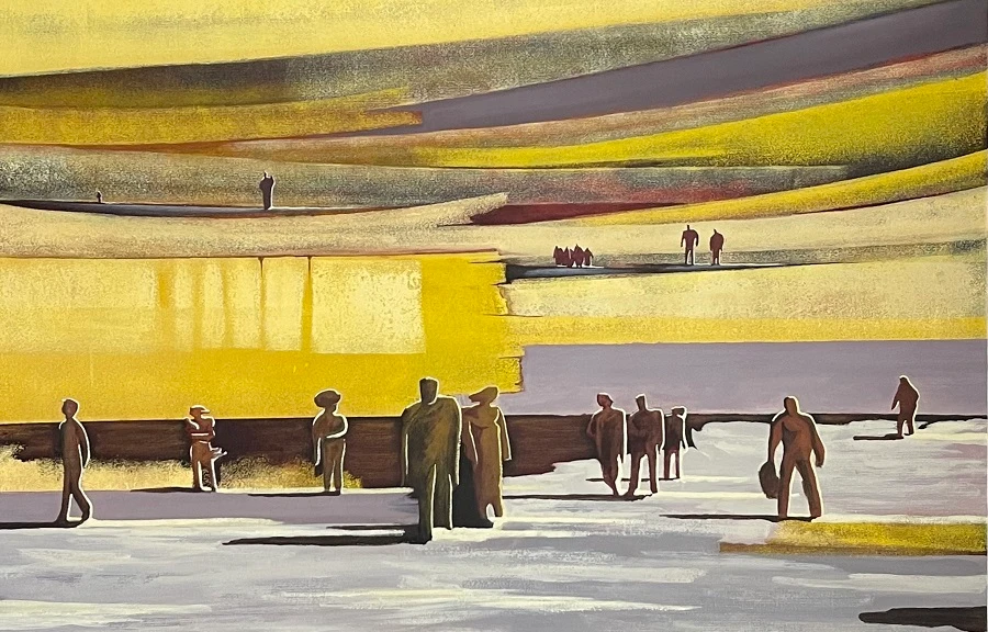 Mohammed Alhaj's 'Immigration' (2021) is on show at the exhibition. (Supplied)