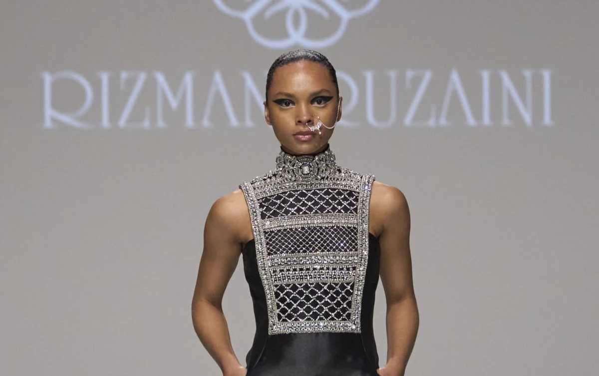 A model wears a creation from Malayasian label Rizman Ruzaini at Dubai Fashion Week. (Supplied)