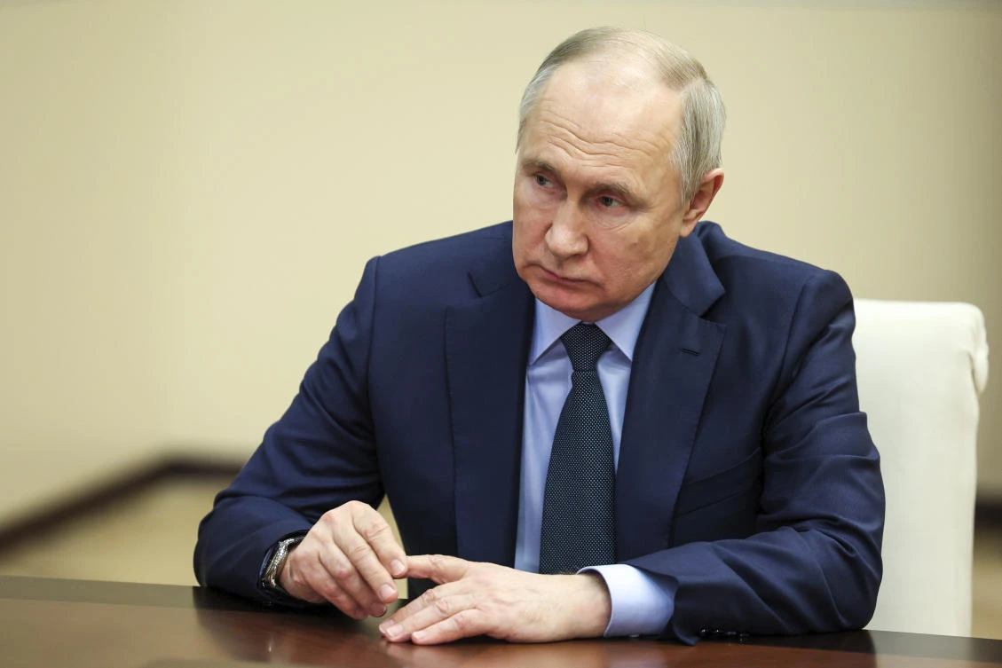 The International Criminal Court last year issued an arrest warrant against Putin over the alleged deportation of Ukrainian children to Russia. (AP)