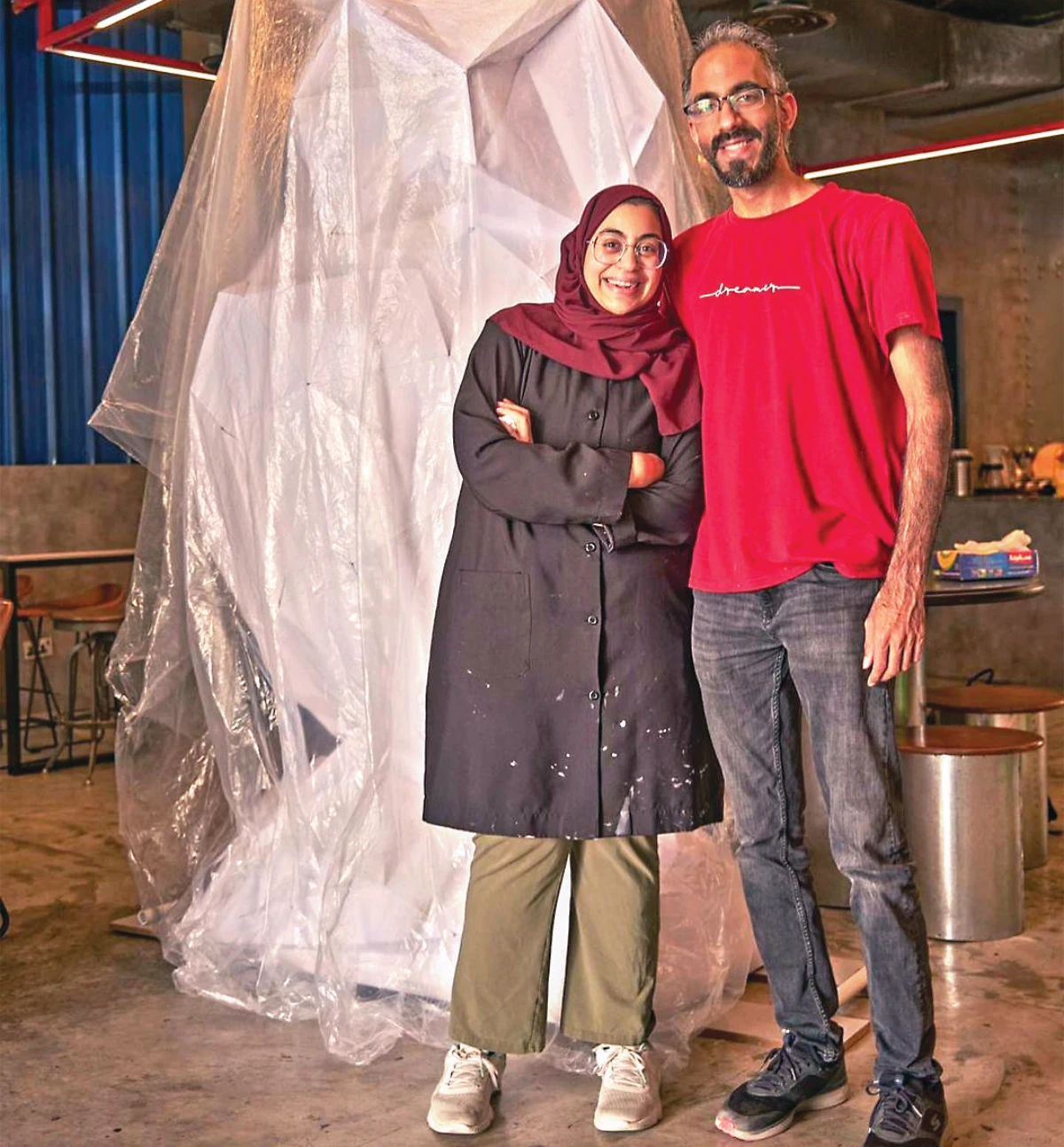 Fatimah Al-Dubais and her artist husband Mohammad Al-Madan’s love for Japanese art runs deep, while always maintaining their Saudi roots. (Supplied)
