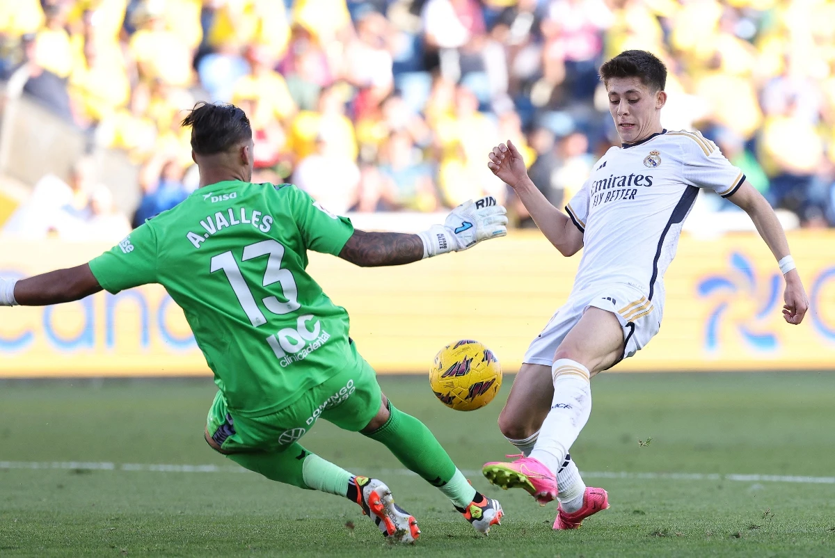 Action from the latest match between Las Palmas and Real Madrid at Gran Canaria Stadium. (AFP)