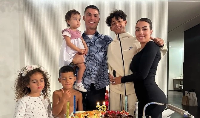 Saudi Pro League footballer Cristiano Ronaldo took to Instagram as he celebrated his 39th birthday with a return to training, as well as spending time with his partner Georgina Rodriguez and their children. (Instagram)