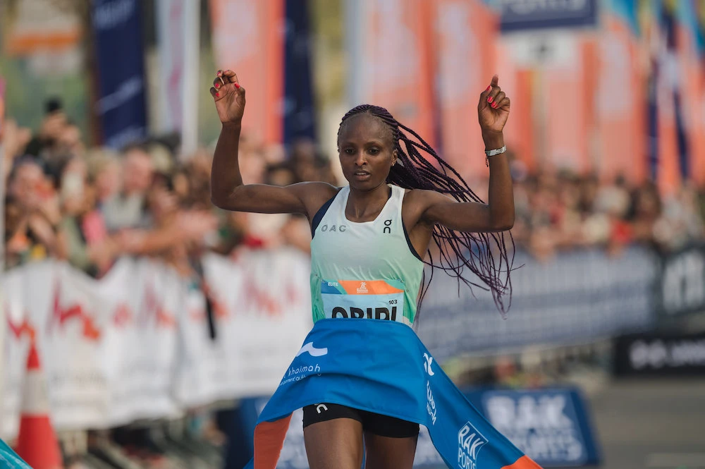 Helen Obiri won the women’s RAK Half Marathon in 2023. (Supplied)