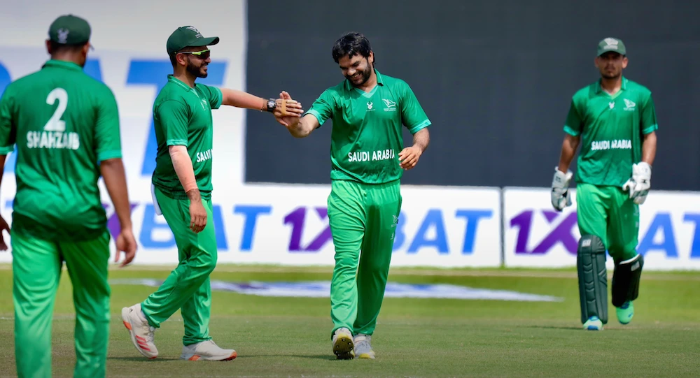Saudi Arabia have enjoyed an outstanding Challenger Cup tournament so far as the only team to win all three group matches. (X: @ACCMedia1/@cricketsaudi)
