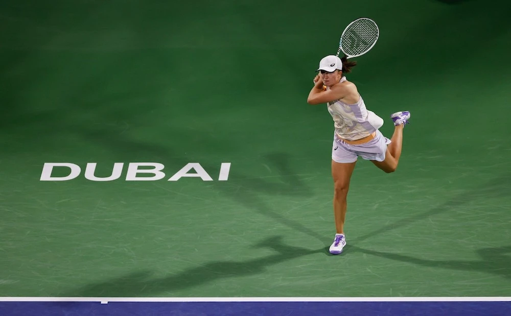 Iga Swiatek lost to Barbara Krejcikova in the final of the 2023 Dubai Tennis Championships. (WTA)