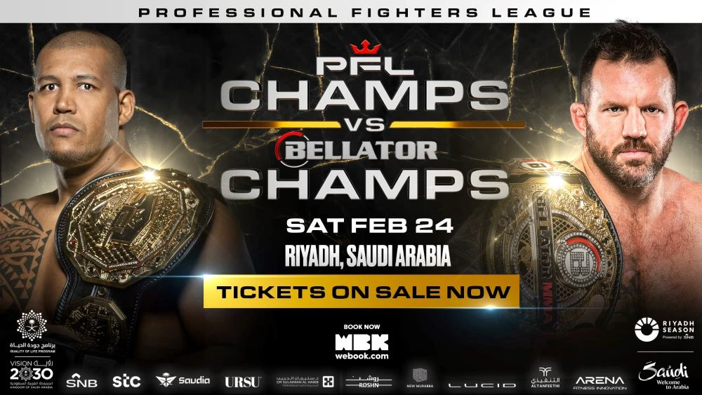 Headlining the card are PFL heavyweight champion Renan Ferreira and his Bellator counterpart Ryan Bader. (PFL)