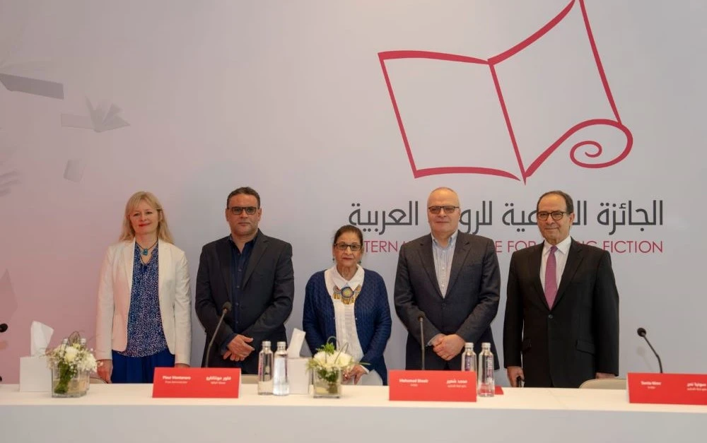 The International Prize for Arabic Fiction (IPAF) judging panel: Fleur Montanaro, Mohamed Shoair, Sonia Nimr, Frantisek Ondras and Yasir Suleiman. (Supplied)