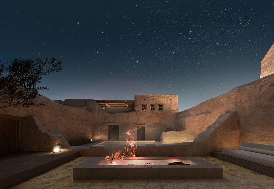 Egyptian architect Shahira Fahmy reconstructed an existing archaeological site — Dar Tantora The House Hotel in AlUla Old Town historical village. (Supplied)