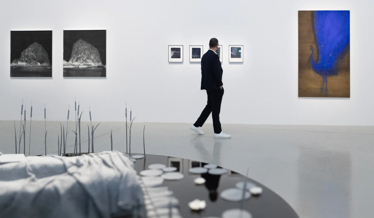 Saudi Arabian Museum of Contemporary Art’s latest exhibition ‘In the Night’ is an ode to the intricate dimensions of darkness, featuring artworks including ‘I’m Sorry,’ a multi- material textile creation by South African painter Claudia Tennant. (Supplied/AN photo)