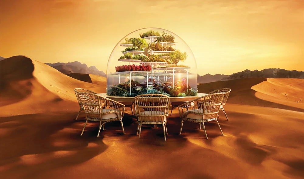 Topian’s launch concept Future to Table is an initiative to revolutionize food production through sustainable practices and emphasizes the development of new methods to nourish the world while minimizing environmental impact. (Supplied)