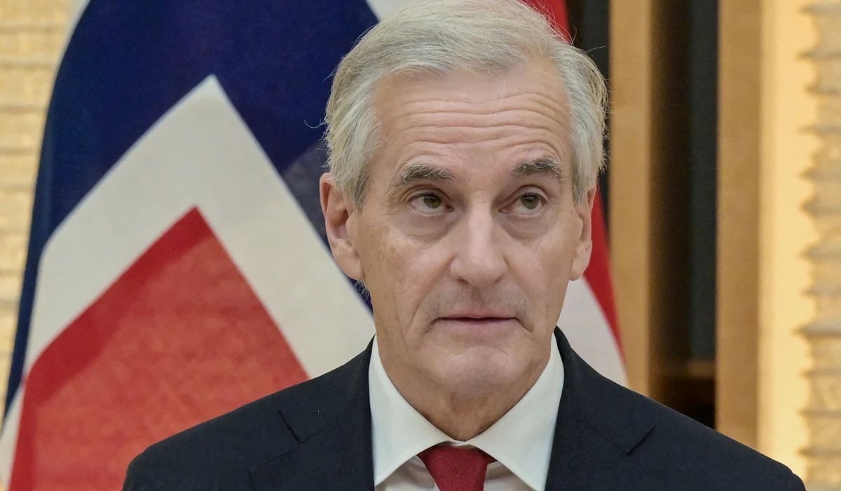 Norway's Prime Minister Jonas Gahr Store speaks to the media after a bilateral meeting with Japan's Prime Minister Fumio Kishida at his official residence in Tokyo, Japan, on December 7, 2023. (REUTERS)