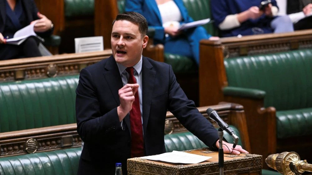 Shadow Secretary of State for Health and Social Care Wes Streeting. (Reuters)