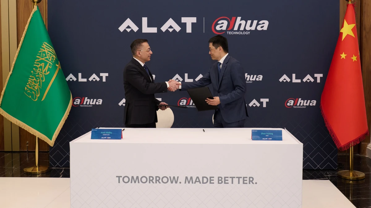 PIF-owned Alat has partnered with Dahua Technology Ltd, and the Saudi Technology and Security Comprehensive Control Co., also called Tahakom, to help these companies reduce their emissions and move toward carbon zero manufacturing. AN photo