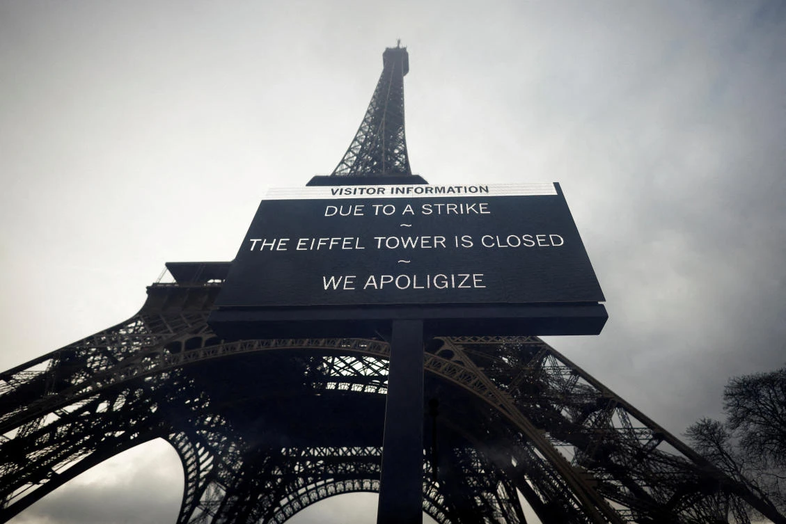 Eiffel Tower to reopen Sunday as strike ends
