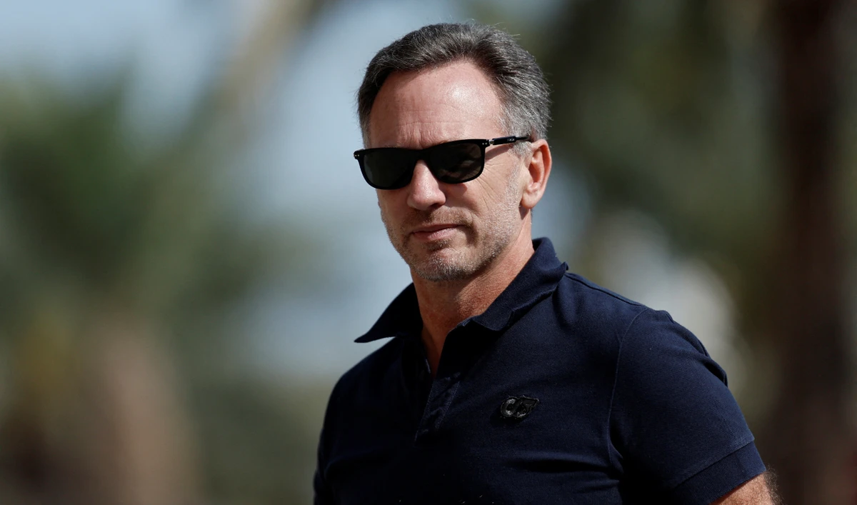 Red Bull team principal Christian Horner during pre-season testing on Feb. 23, 2024 at the Bahrain International Circuit, Sakhir, Bahrain. (Reuters)