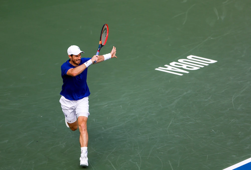 Andy Murray is through to the last 16 of the Dubai Duty Free Tennis Championships. (ATP)