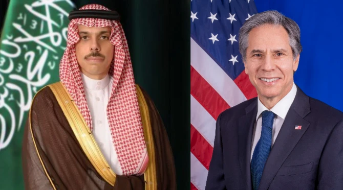 Saudi Foreign Minister Prince Faisal bin Farhan received a phone call from US Secretary of State Antony Blinken. (File/SPA/Wikipedia)
