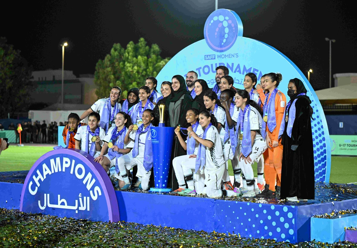 Al-Shabab beat Al-Hilal 1-0 on Wednesday before being crowned champions of the inaugural Saudi Arabian Football Federation (SAFF) Women’s U-17 Tournament. (Supplied)