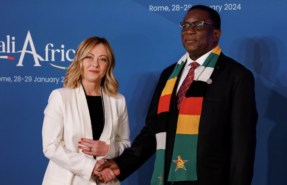 The Italy-Africa conference was the first major event of Italy’s G7 presidency. (Reuters)