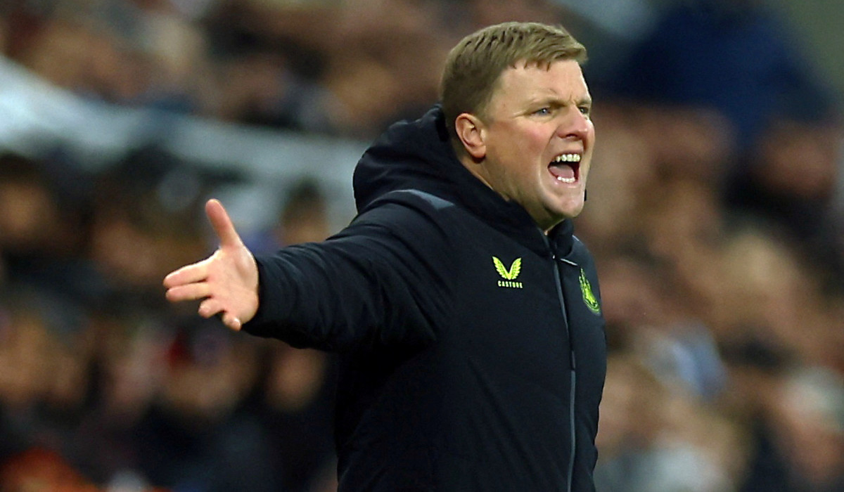 Newcastle United manager Eddie Howe reacts. (Reuters)