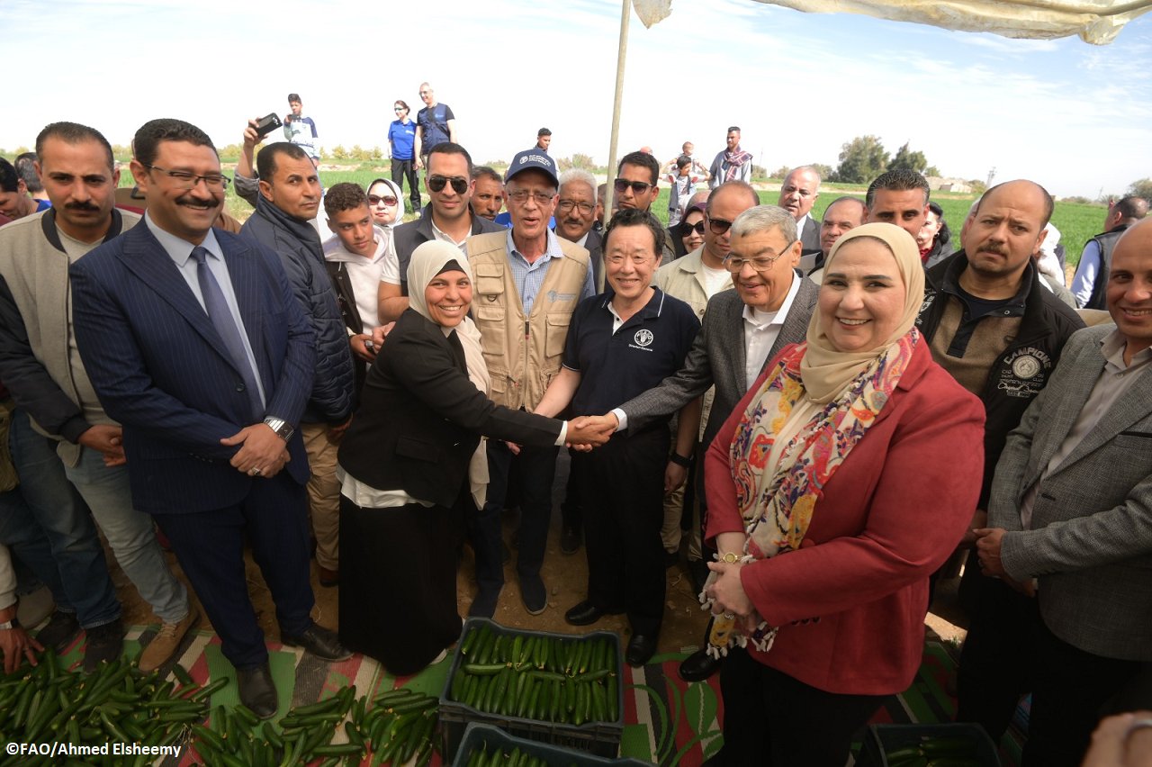 FAO Director-General Qu Dongyu, during talks with Egyptian Prime Minister Mostafa Madbouly, said that Cairo’s support for Gaza had prevented the humanitarian situation in the enclave from further deteriorating. (X/@FAODG)