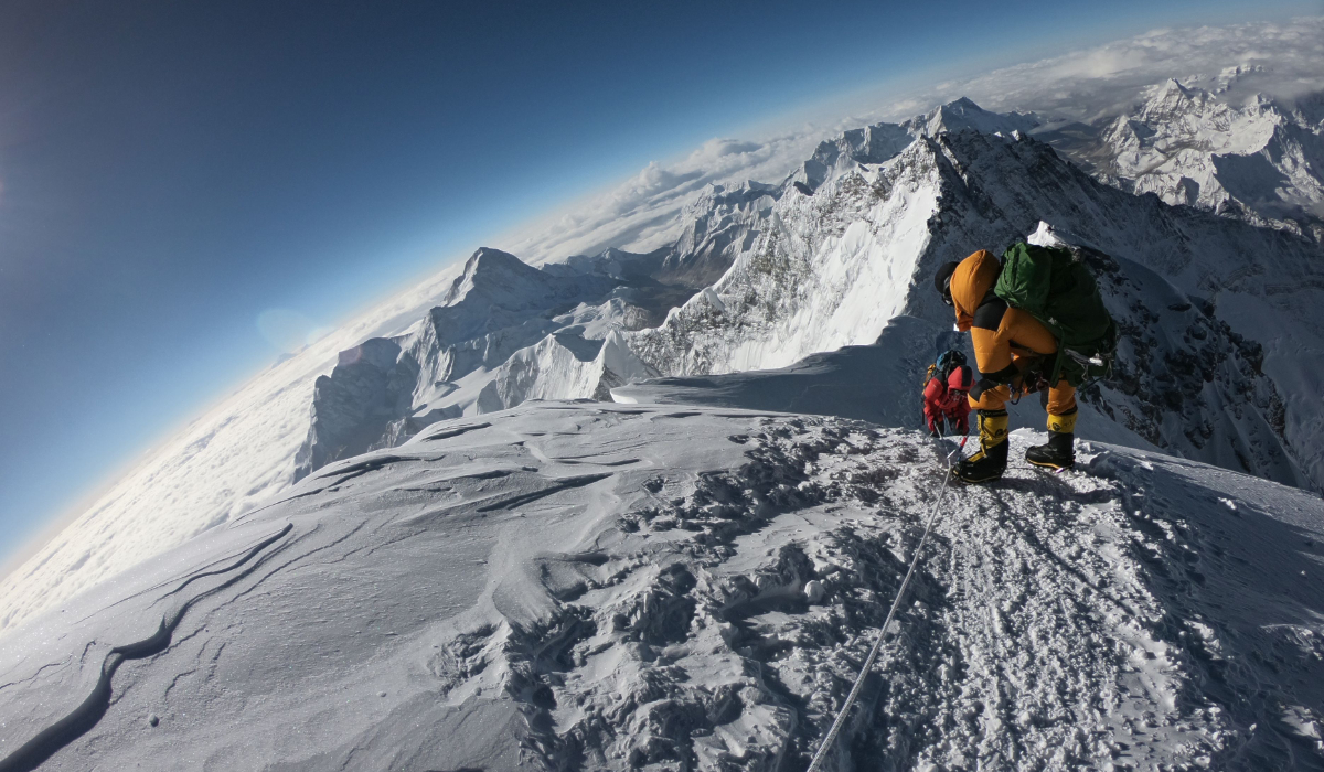 In this file photo taken on May 17, 2018 mountaineers make their way to the summit of Mount Everest, as they ascend on the south face from Nepal. (AFP)